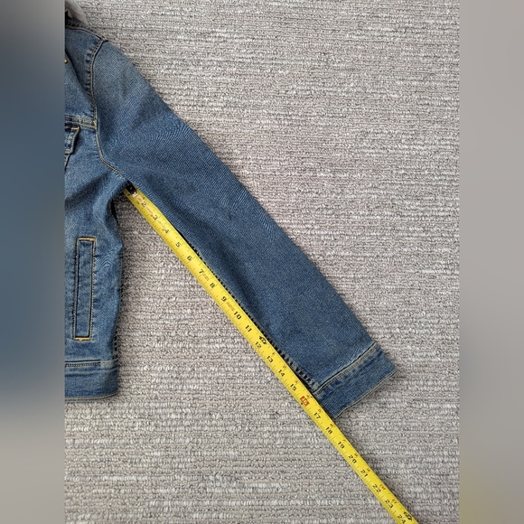 BNWT True Religion UNISEX Adult (Large) Relaxed Denim Trucker Hooded Jean Jacket - Picture 11 of 14